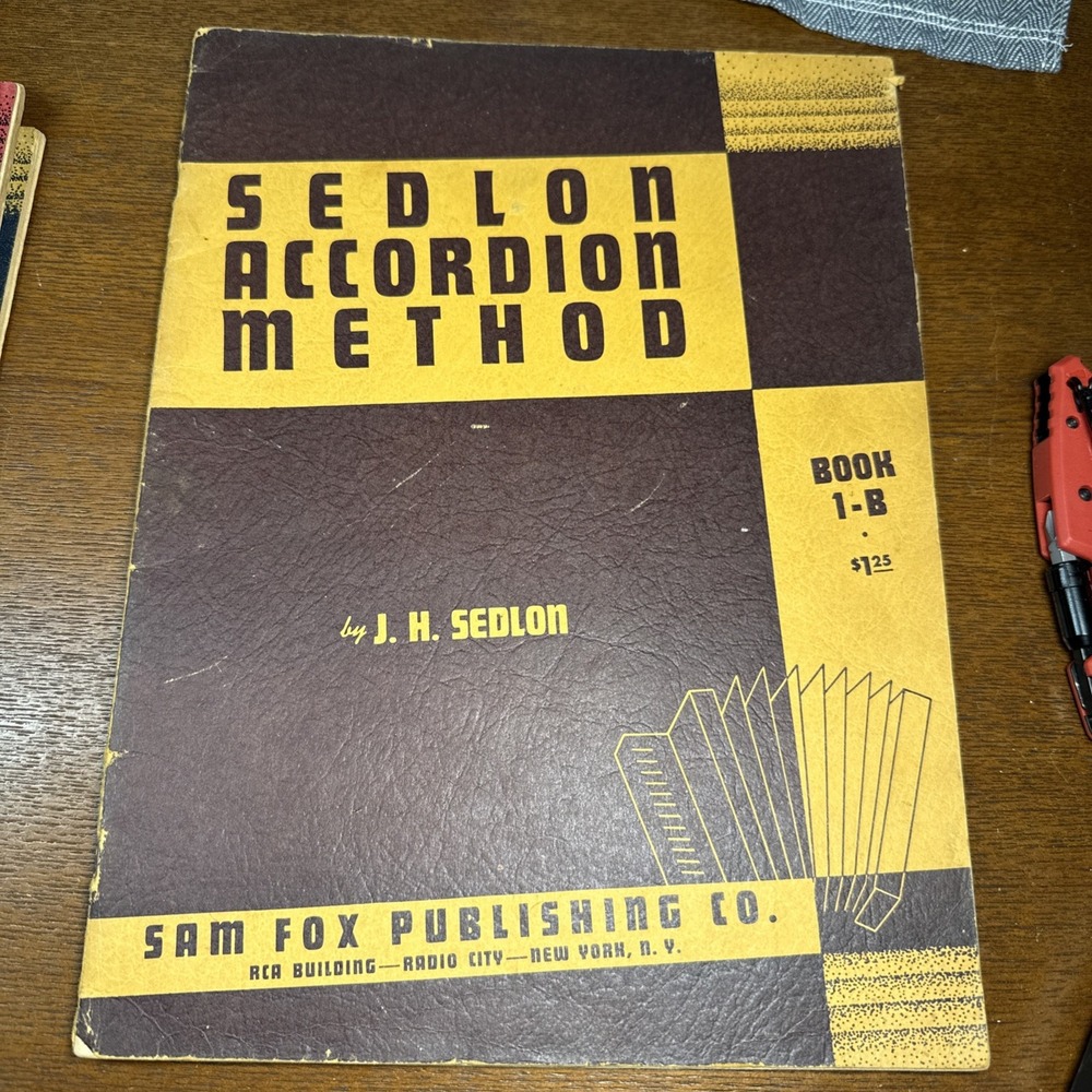 J H Sedlon Accordion Method Book 1-B Revised Edition Songbook Sheet Music